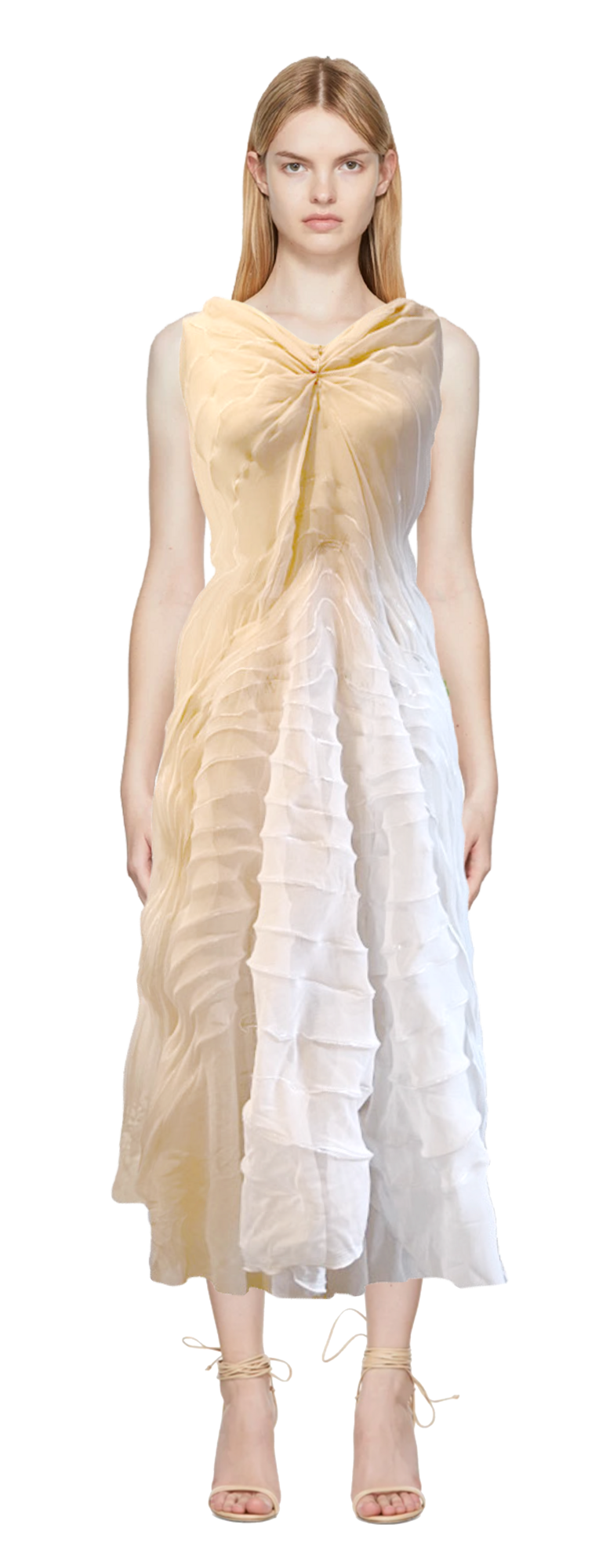 Warp Core look 2, cream layered wrap